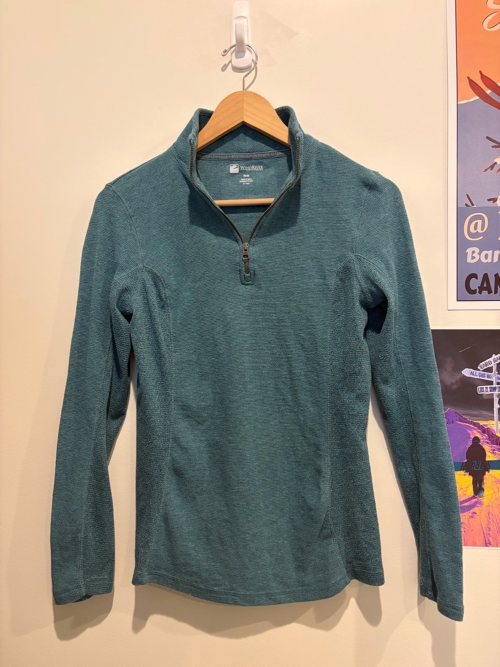 Women’s Teal Quarter-Zip Fleece Pullover by Windriver